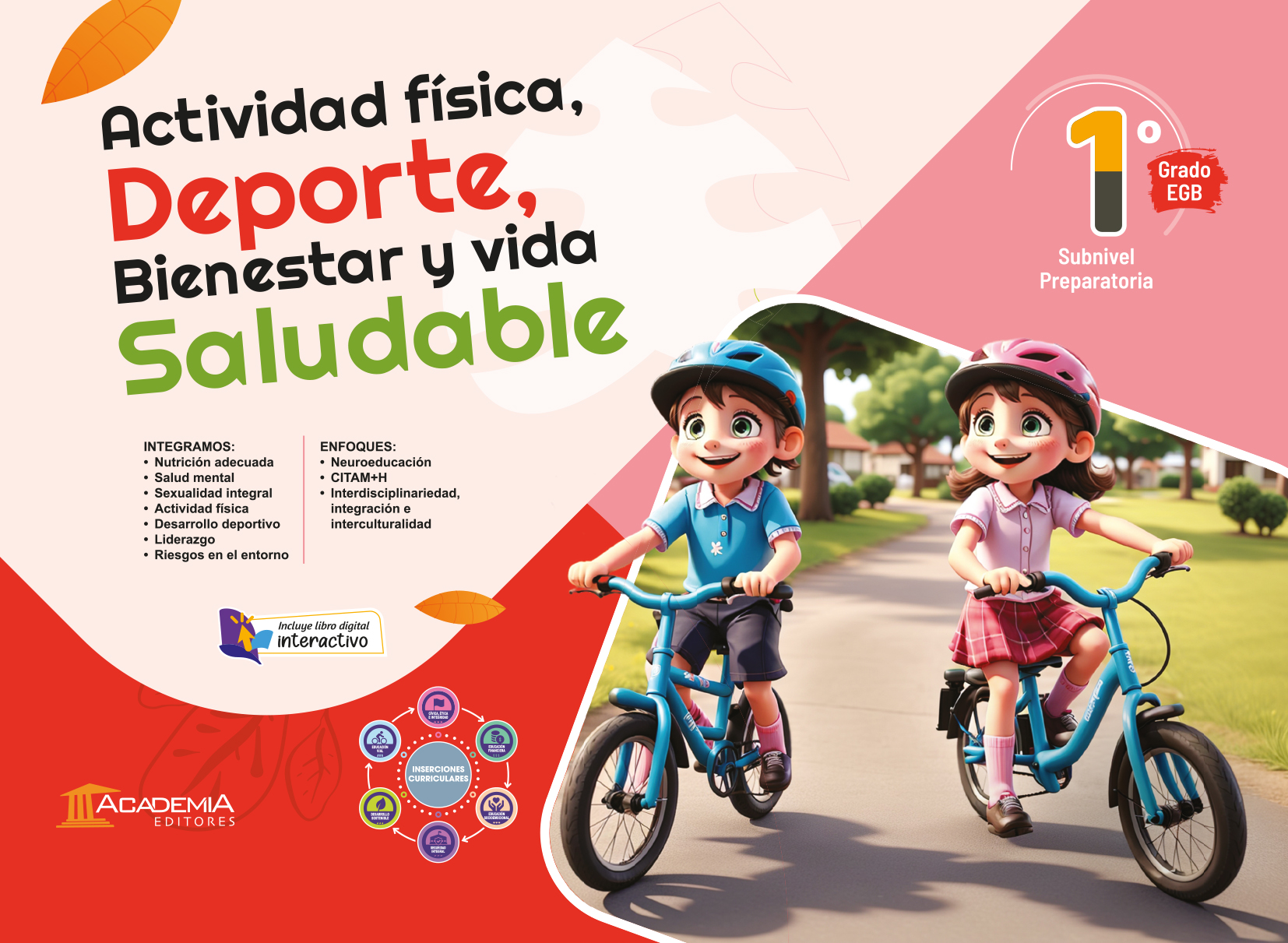 Portada de Actividad física, deporte, bienestar y vida saludable 1 EGB