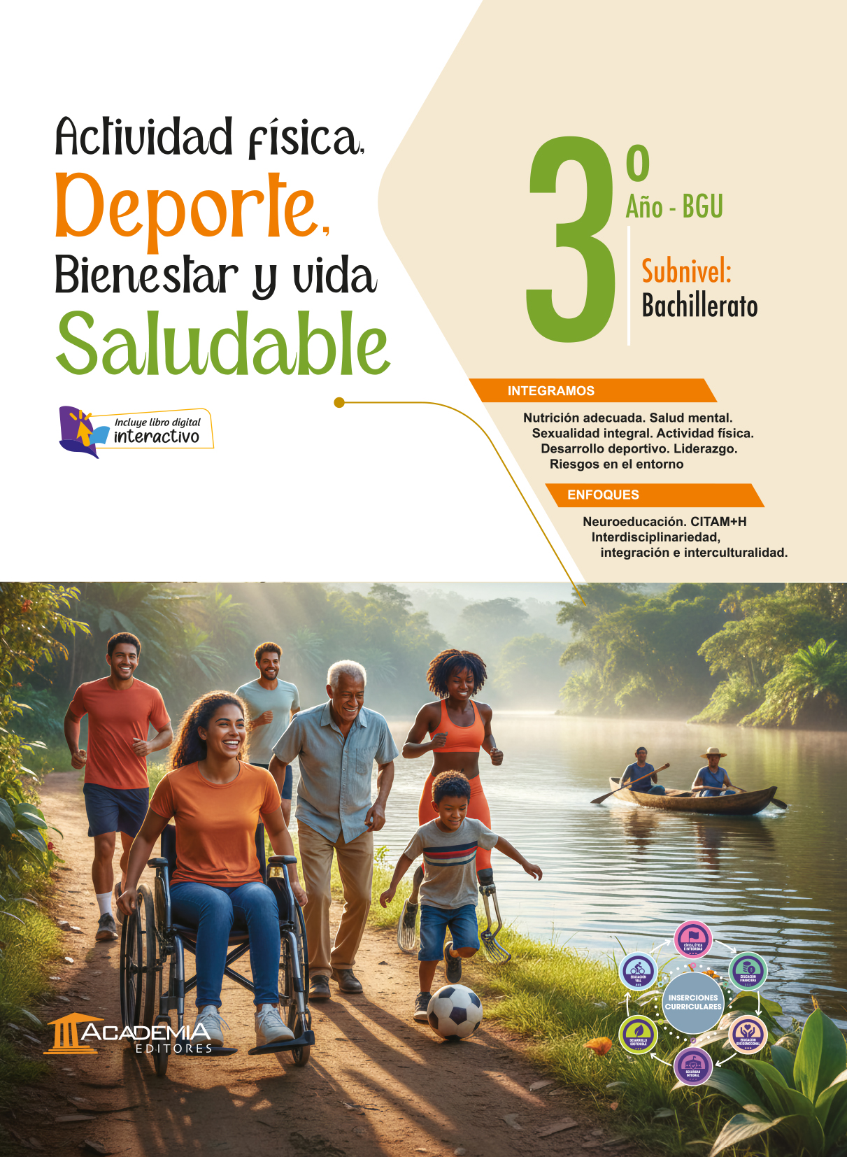 Portada de Actividad física, deporte, bienestar y vida saludable 3 Bach.