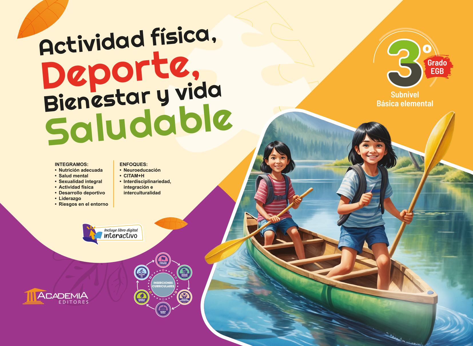 Portada de Actividad física, deporte, bienestar y vida saludable 3 EGB