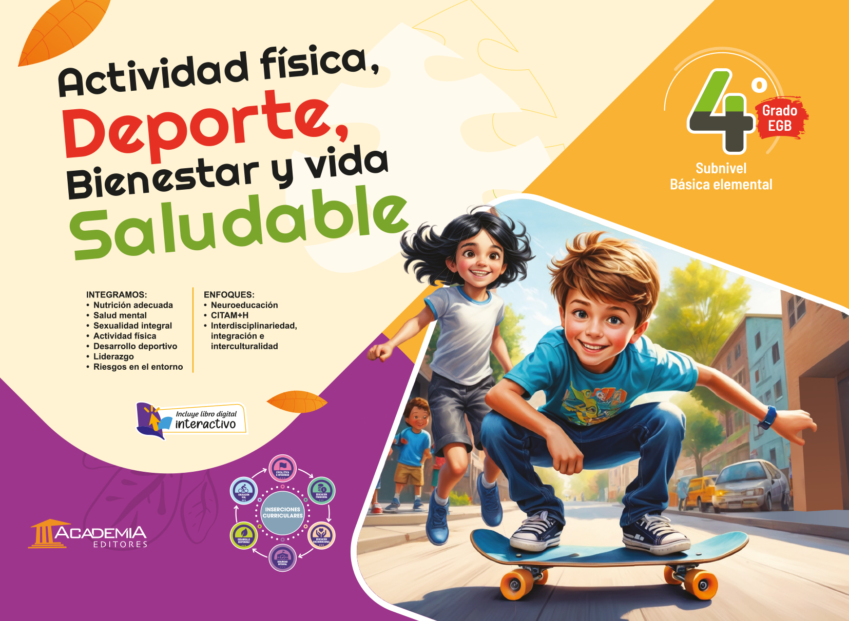 Portada de Actividad física, deporte, bienestar y vida saludable 4 EGB