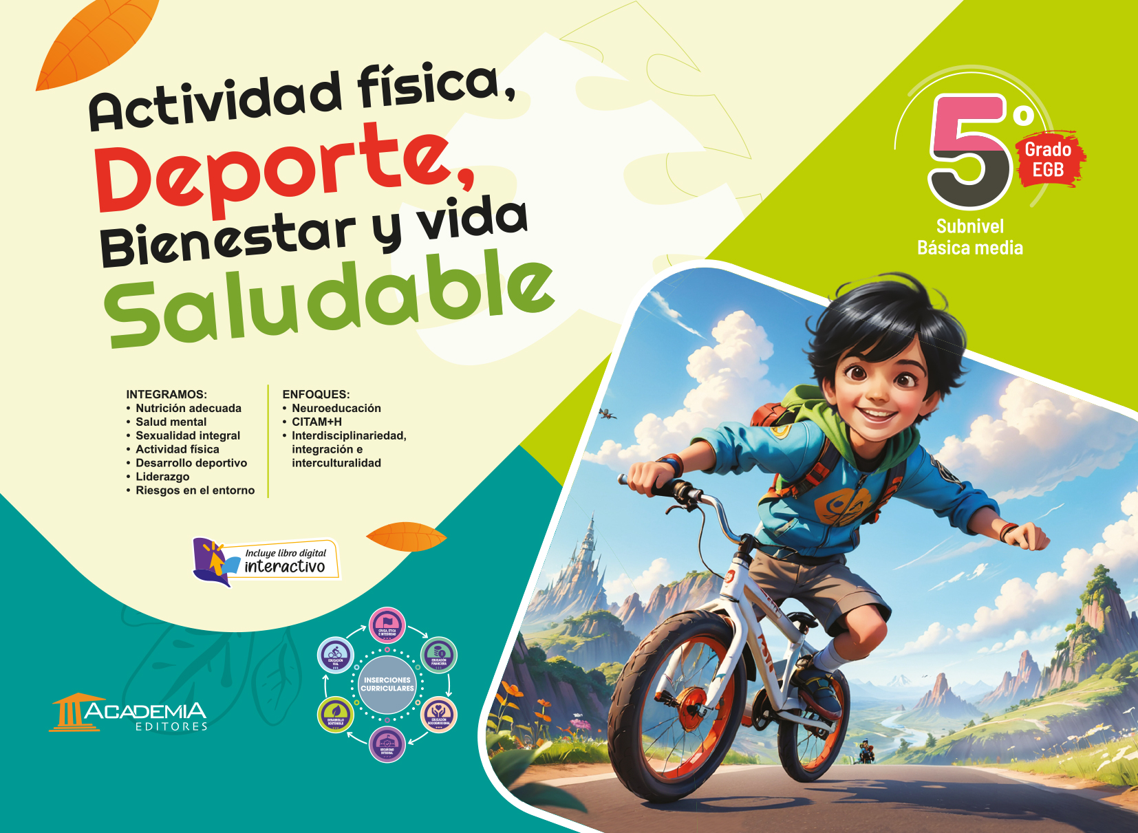 Portada de Actividad física, deporte, bienestar y vida saludable 5 EGB