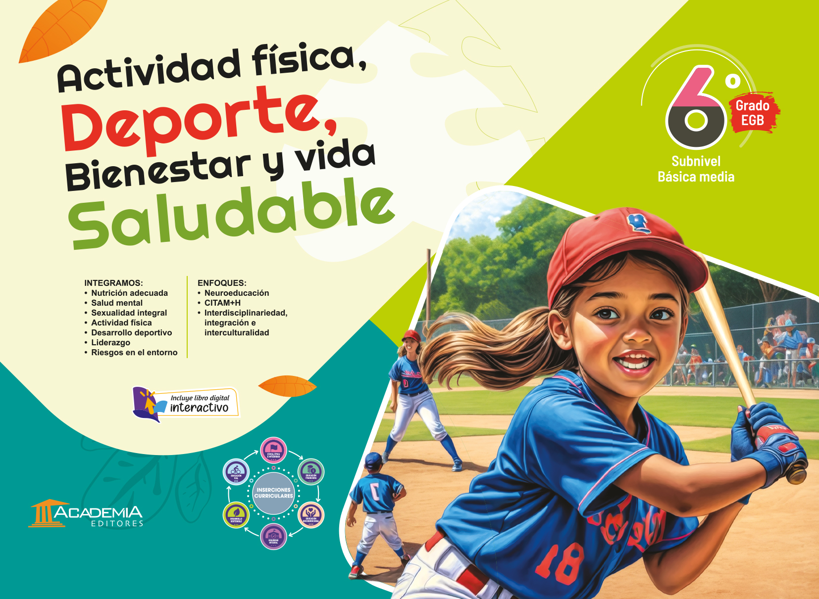 Portada de Actividad física, deporte, bienestar y vida saludable 6 EGB
