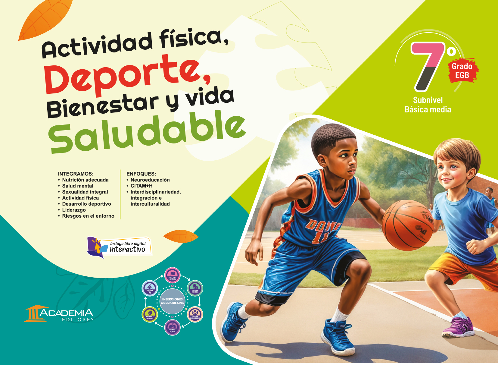 Portada de Actividad física, deporte, bienestar y vida saludable 7 EGB