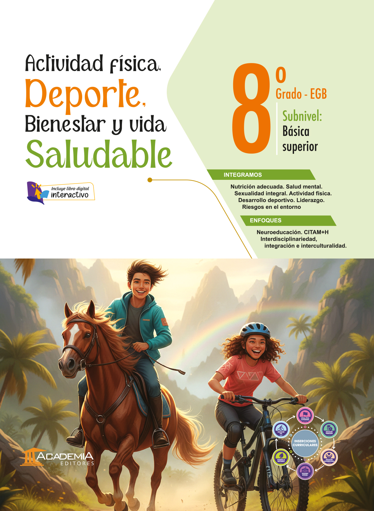 Portada de Actividad física, deporte, bienestar y vida saludable 8 EGB