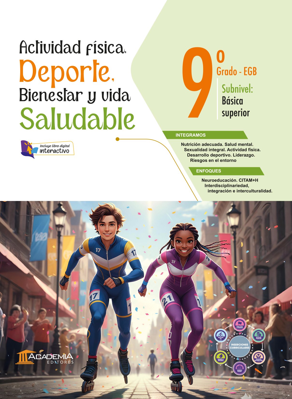 Portada de Actividad física, deporte, bienestar y vida saludable 9 EGB
