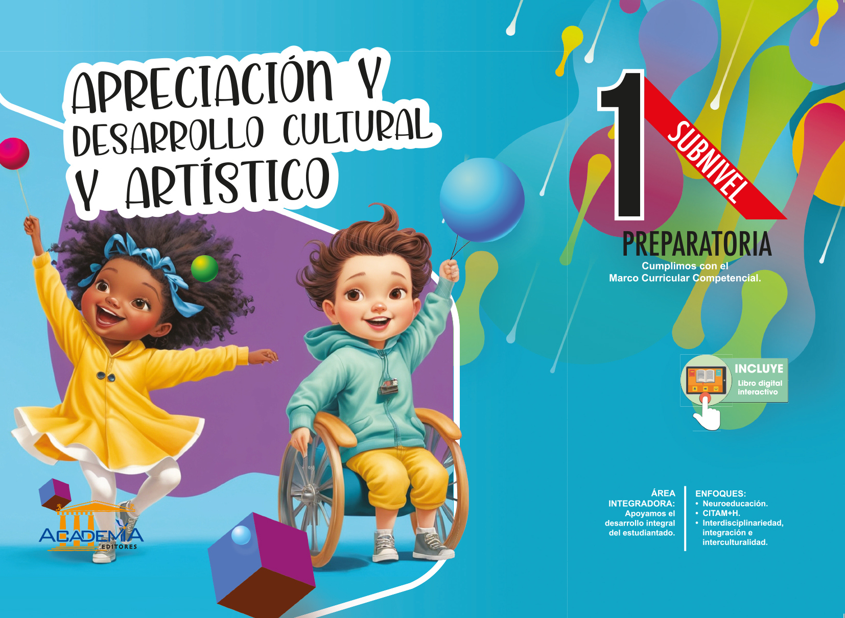 Portada de Apreciación y Desarrollo Cultural y Artístico 1 - Preparatoria - Aula Inteligente