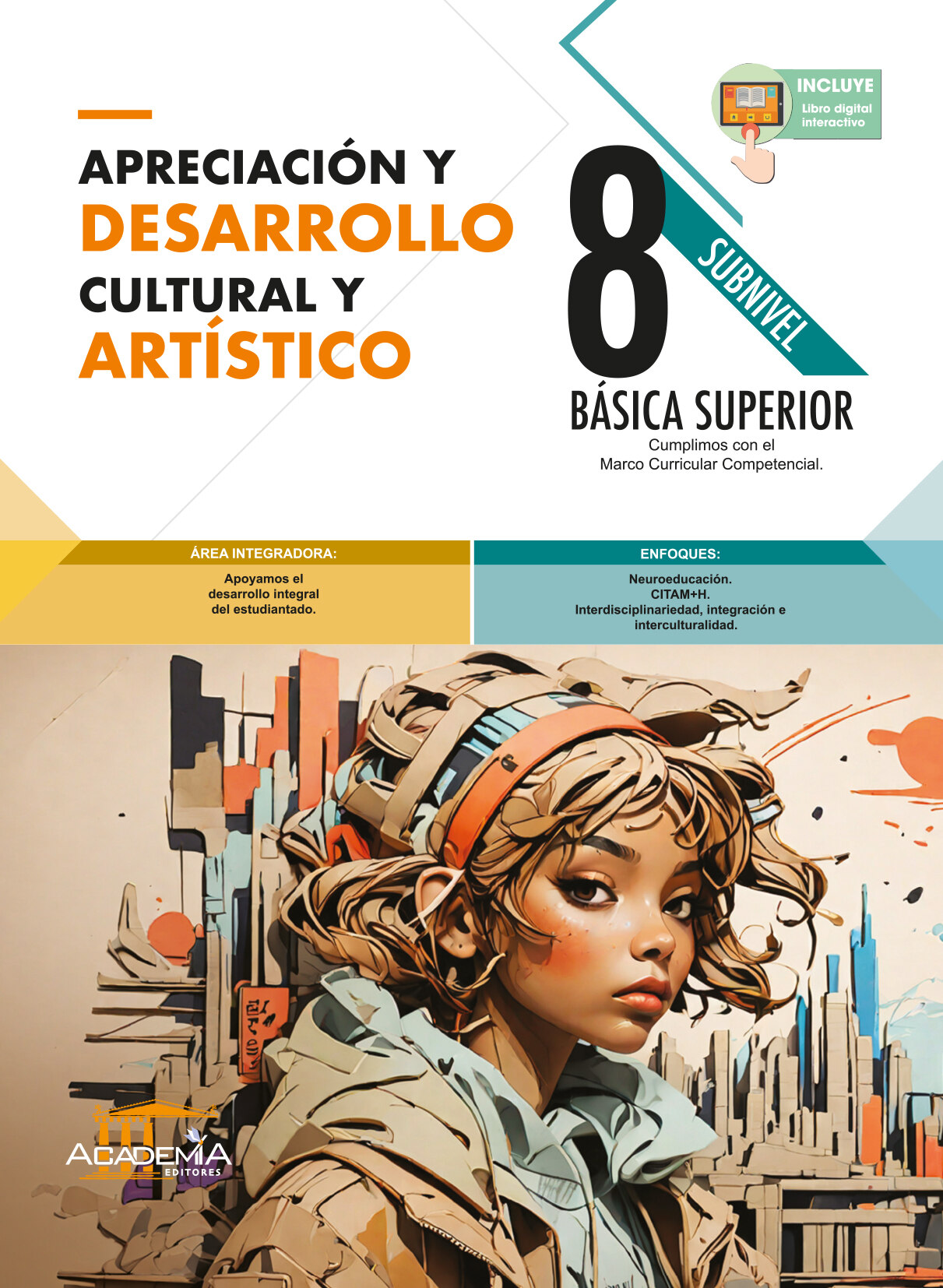 Portada de Apreciación y Desarrollo Cultural y Artístico 8 EGB - Aula Inteligente