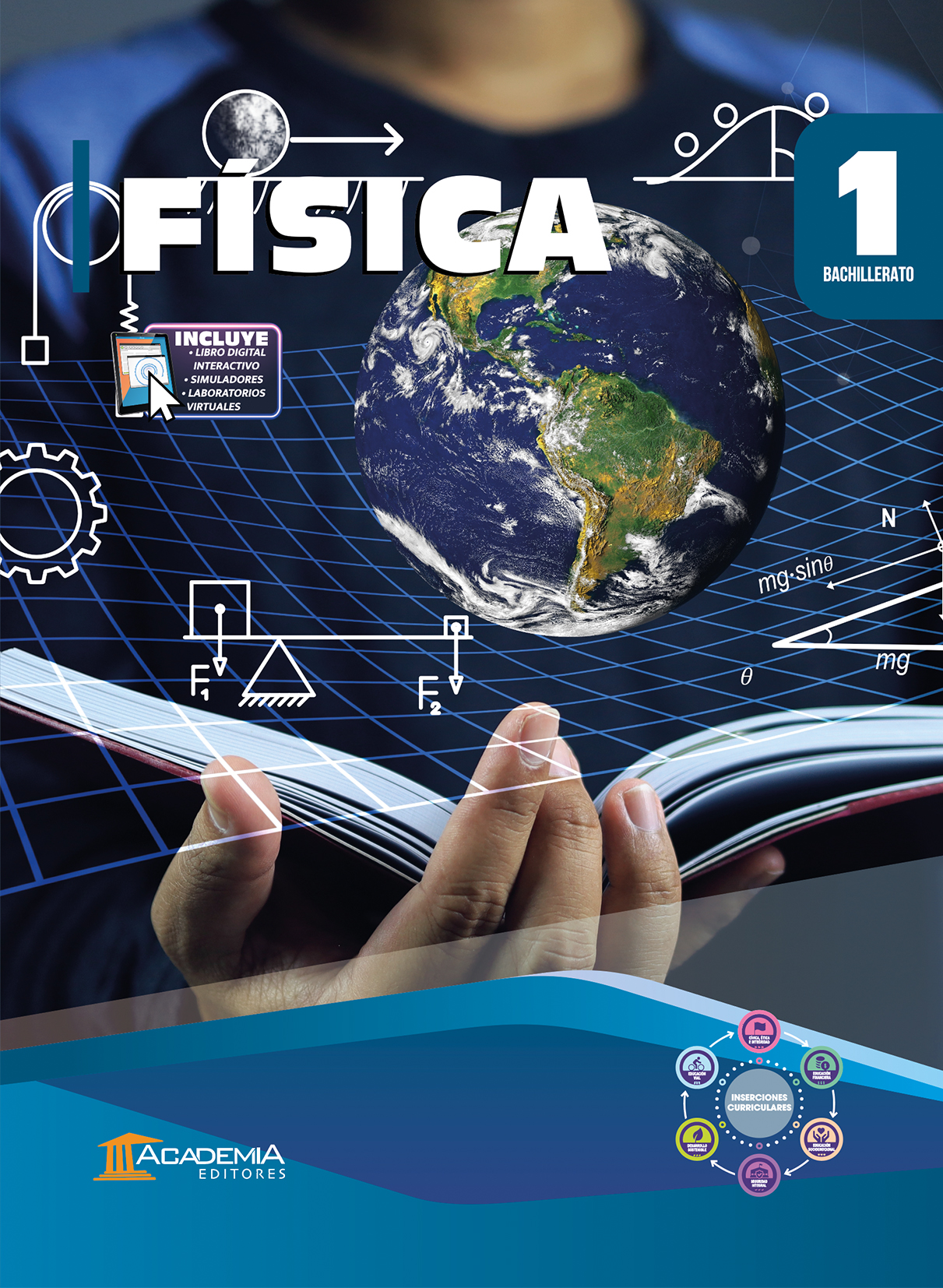 Portada de Física 1 Bachillerato - Inserciones Curriculares