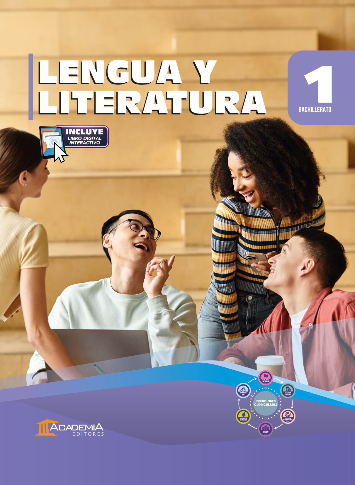Portada de Lengua y Literatura 1 Bachillerato - Inserciones Curriculares