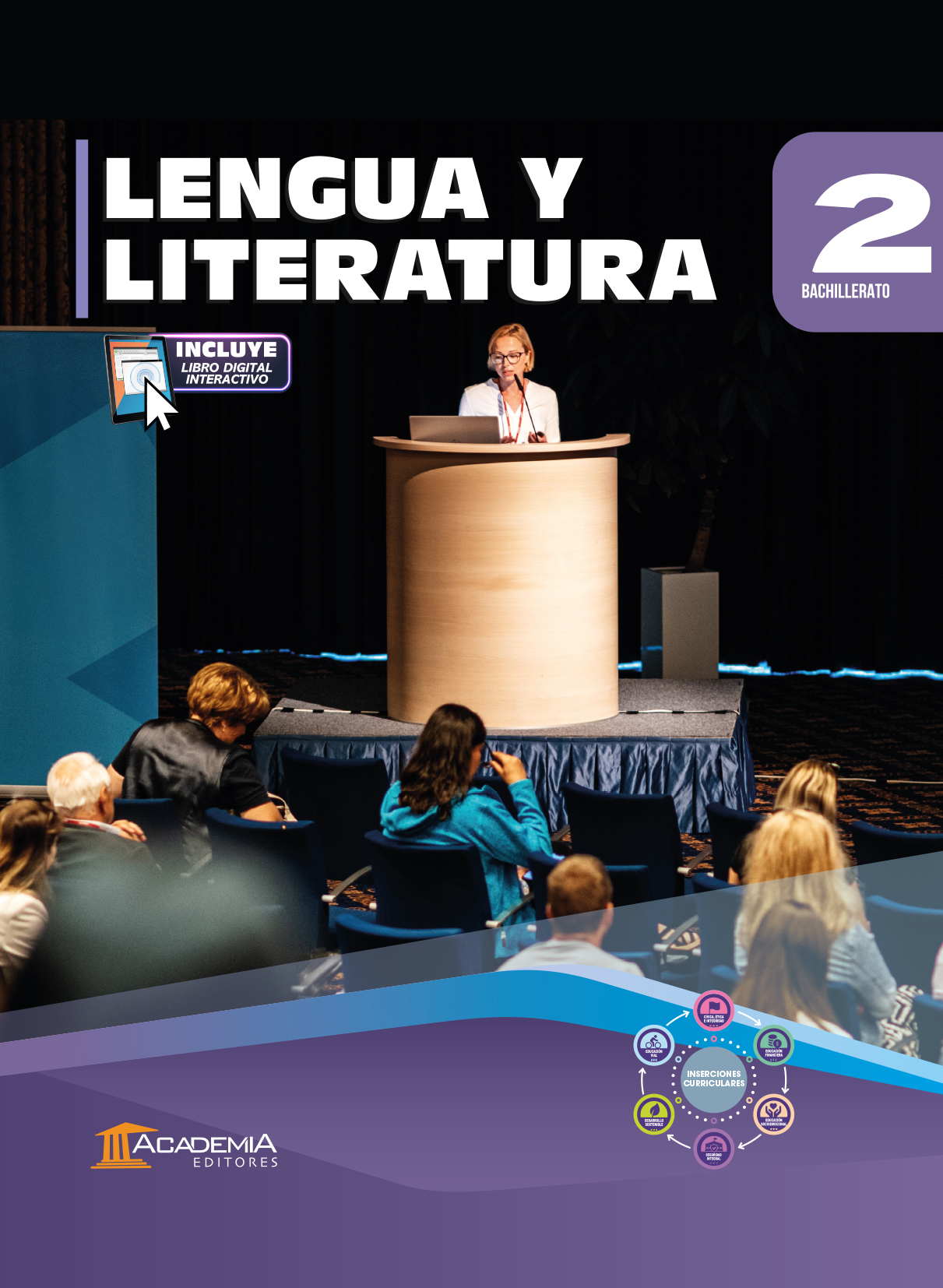 Portada de Lengua y Literatura 2 Bachillerato - Inserciones Curriculares