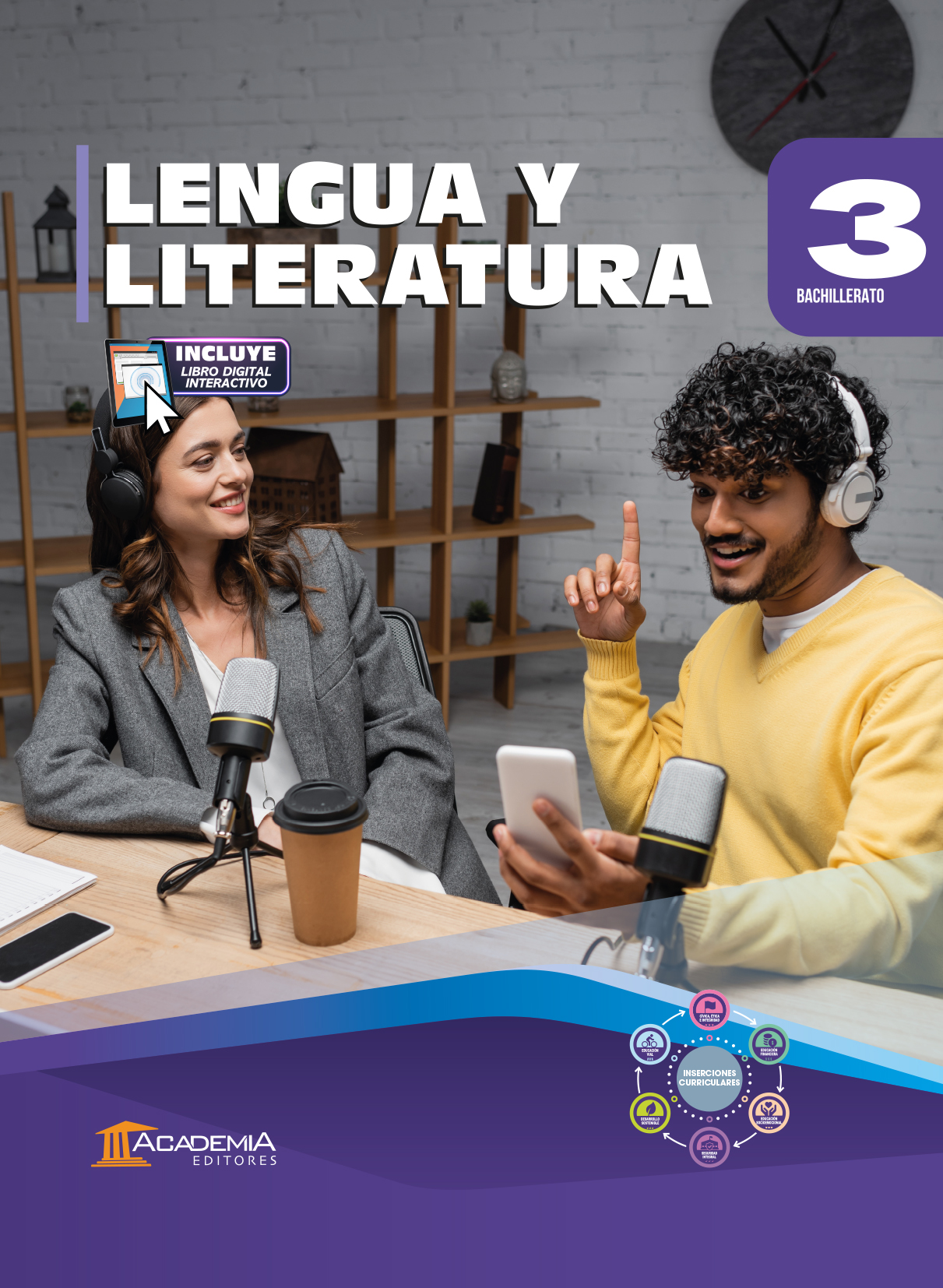 Portada de Lengua y Literatura 3 Bachillerato - Inserciones Curriculares