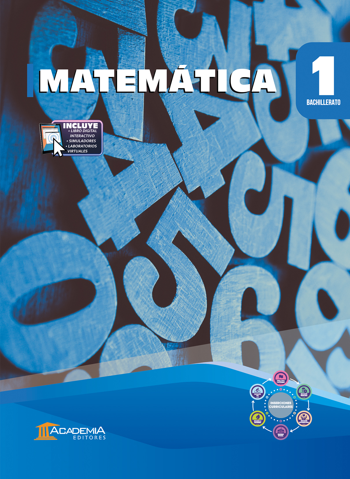 Portada de Matemática 1 Bachillerato - Inserciones Curriculares