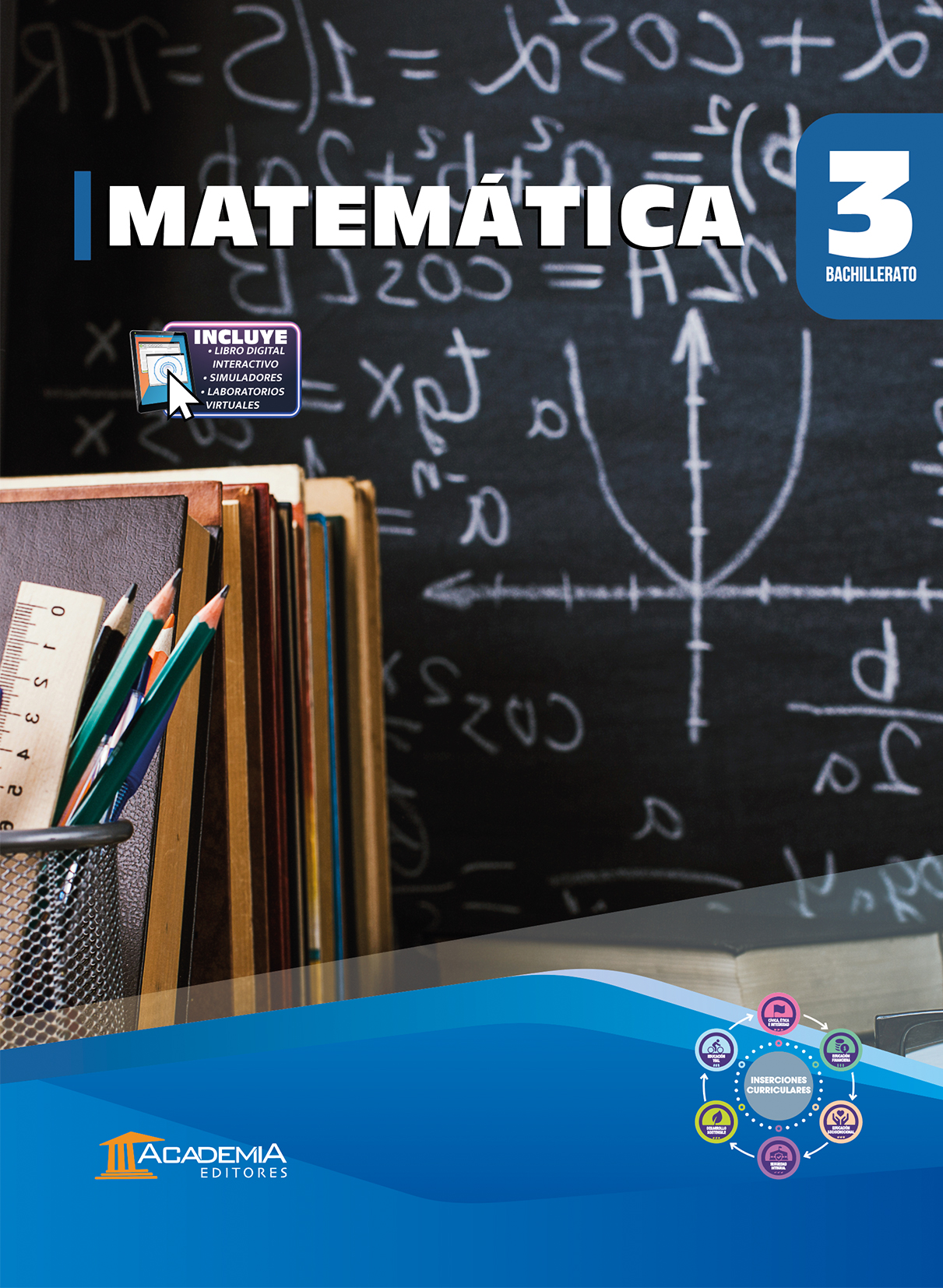 Portada de Matemática 3 Bachillerato - Inserciones Curriculares