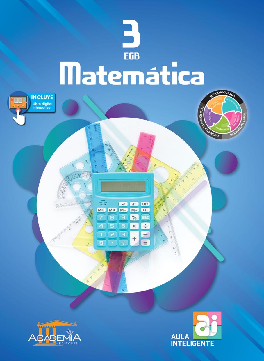 Portada de Matemática 3 EGB - Aula Inteligente