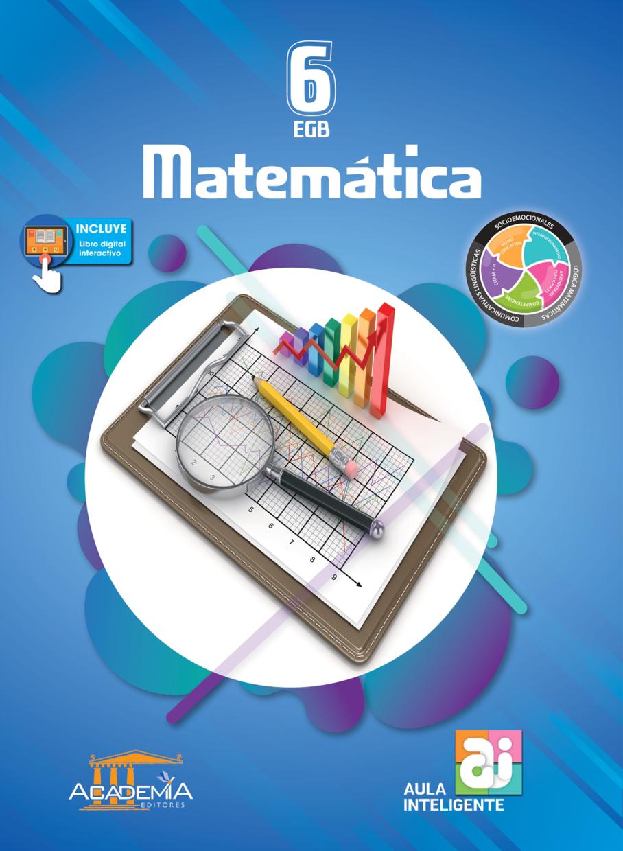 Portada de Matemática 6 EGB - Aula Inteligente